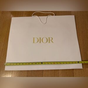 Dior Gold Logo White Tote